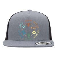 Save Bees Rescue Animals Recycle Plastic Earth Day 2024 Flat Bill Trucker Hat