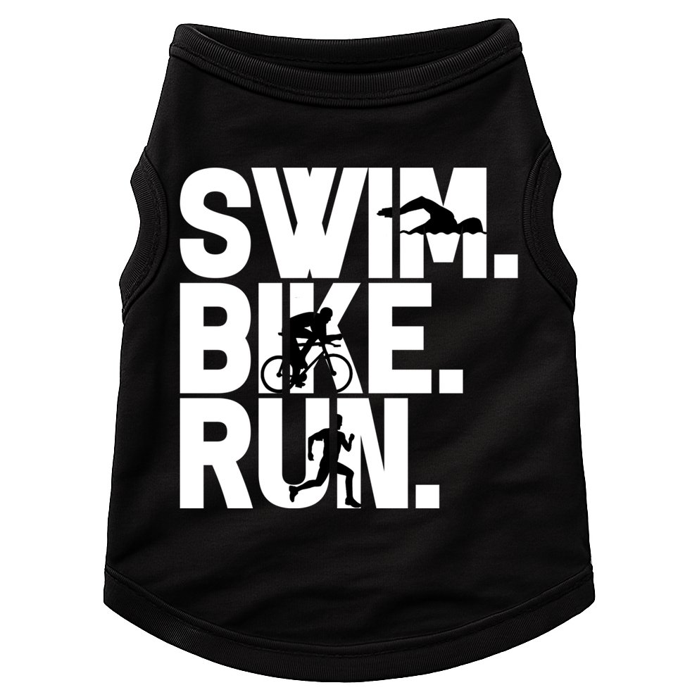 Swim Bike Run Triathlon Triathlete Athletics Gift Doggie Tank