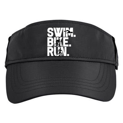 Swim Bike Run Triathlon Triathlete Athletics Gift Adult Drive Performance Visor