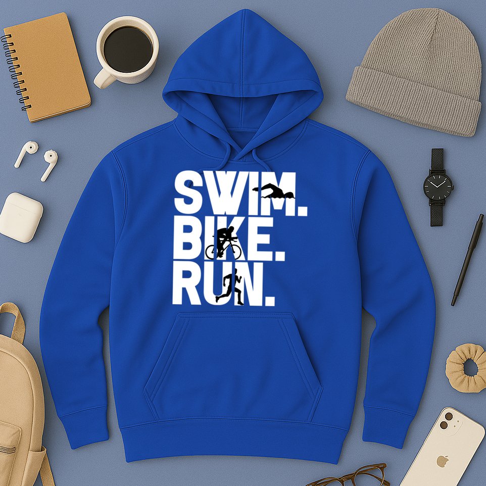 Swim Bike Run Triathlon Triathlete Athletics Gift Hoodie