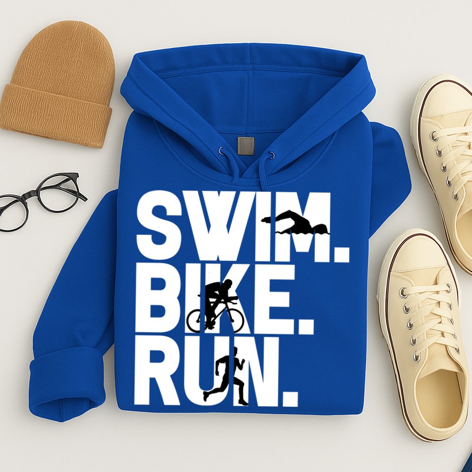 Swim Bike Run Triathlon Triathlete Athletics Gift Hoodie