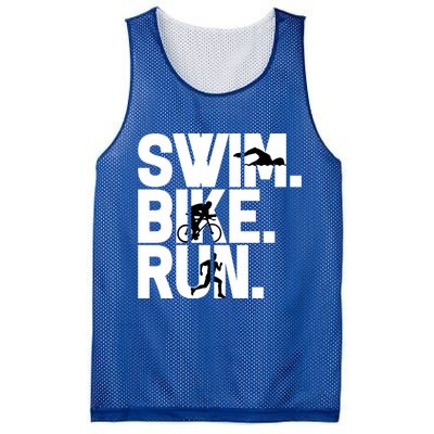 Swim Bike Run Triathlon Triathlete Athletics Gift Mesh Reversible Basketball Jersey Tank