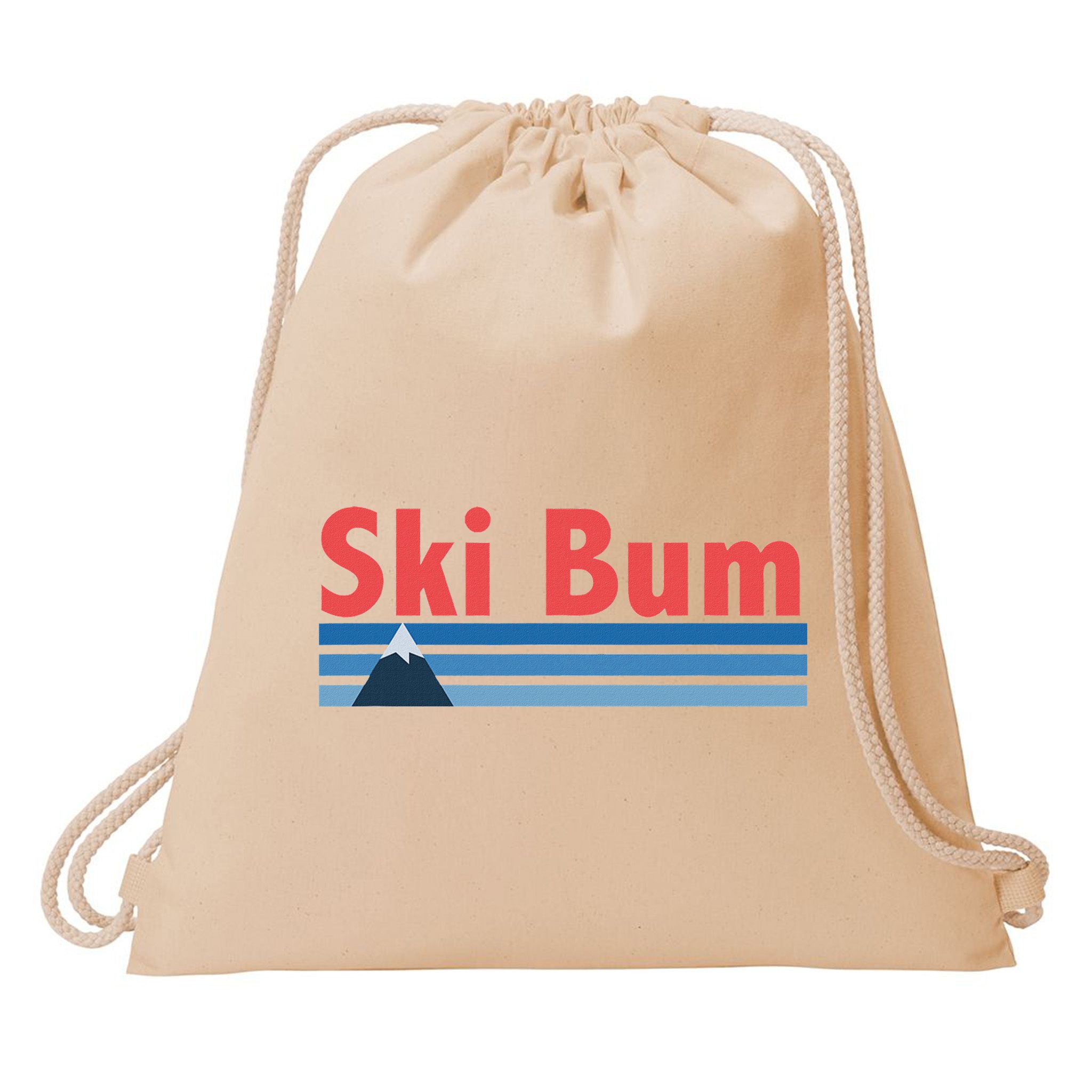 Ski Bum Retro Ski Bum Drawstring Bag