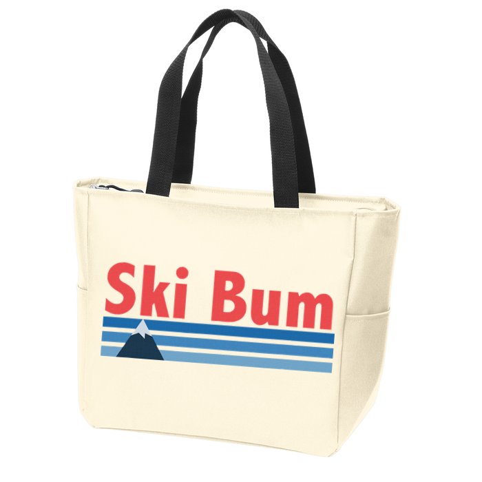 Ski Bum Retro Ski Bum Zip Tote Bag