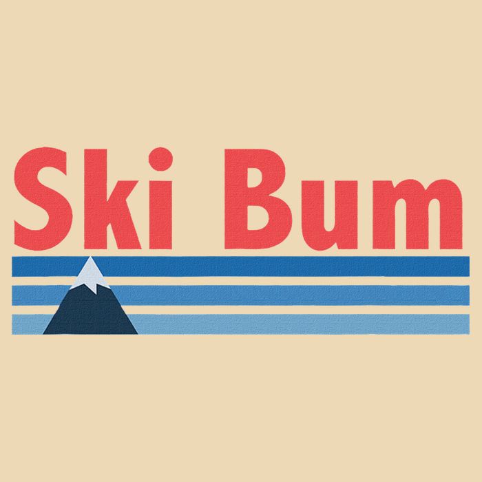 Ski Bum Retro Ski Bum Zip Tote Bag