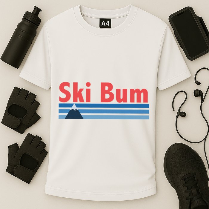 Ski Bum Retro Ski Bum Cooling Performance Crew T-Shirt