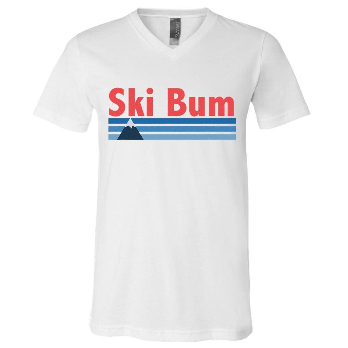 Ski Bum Retro Ski Bum V-Neck T-Shirt