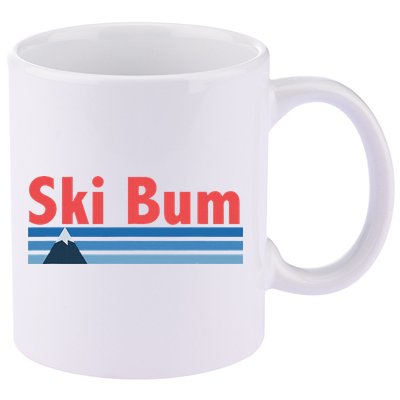 Ski Bum Retro Ski Bum 11oz C Handle Ceramic Mug