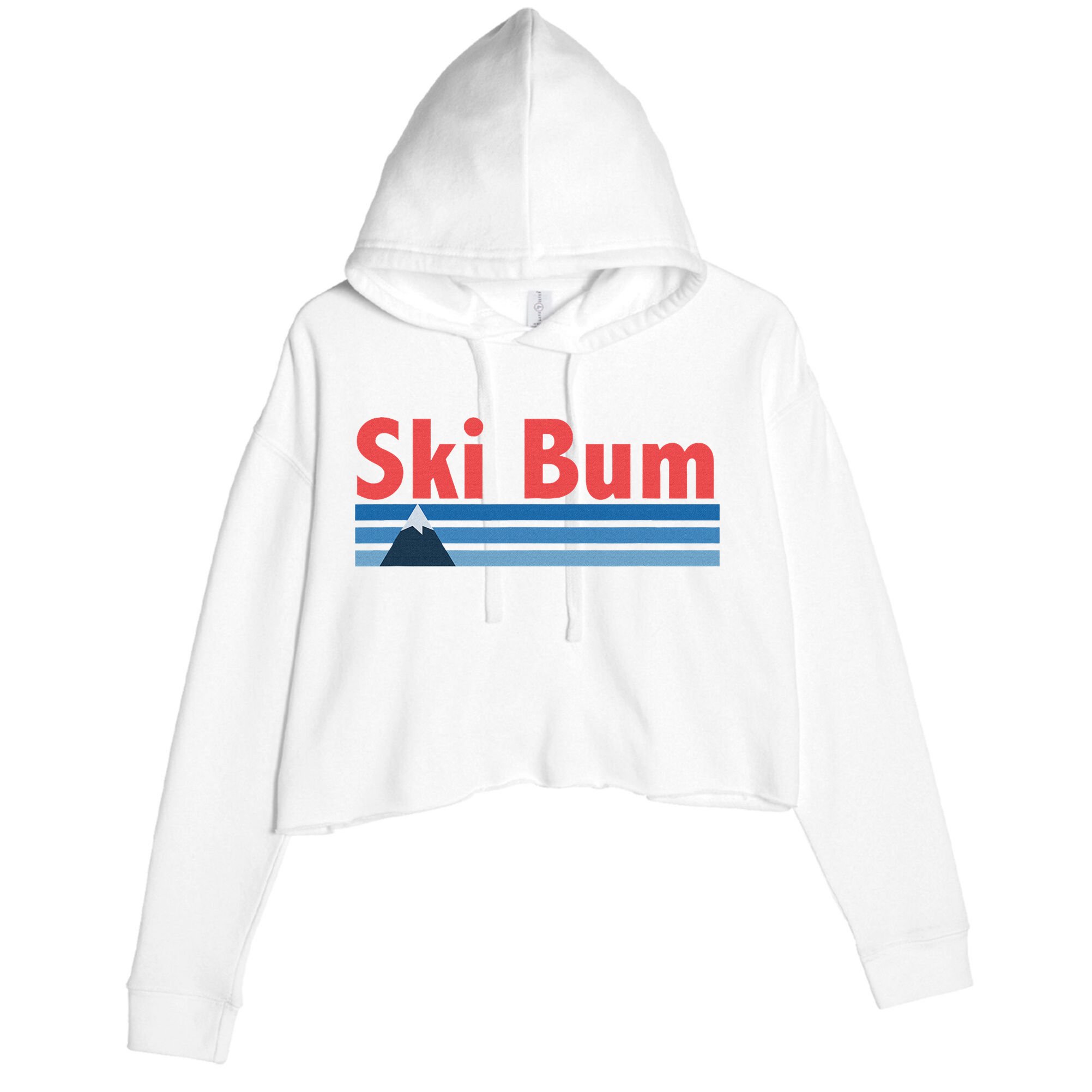 Ski Bum Retro Ski Bum Crop Fleece Hoodie