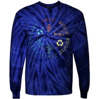 Save Bees Rescue Animals Recycle Plastic Earth Day 2024 Tie-Dye Long Sleeve Shirt