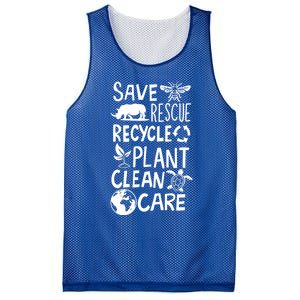 Save Bees Rescue Rhinos Recycle Plastic Clean Care Earth Day Gift Mesh Reversible Basketball Jersey Tank