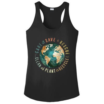 Save Bees Rescue Animals Recycle Plastic Ladies PosiCharge Competitor Racerback Tank