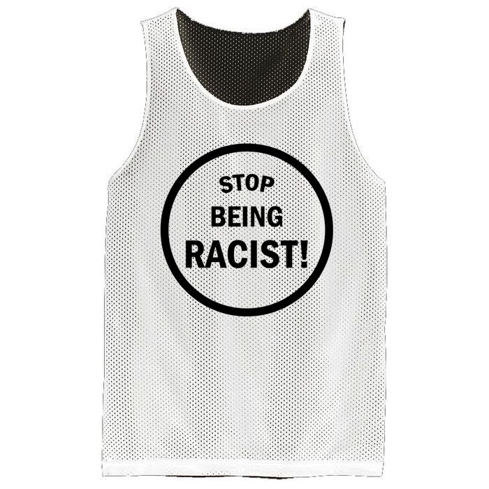 Stop Being Racist Mesh Reversible Basketball Jersey Tank