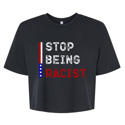 Stop Being Racist Bella+Canvas Jersey Crop Tee