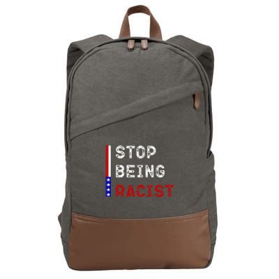 Stop Being Racist Cotton Canvas Backpack