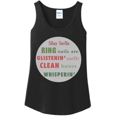 Slay Bells Ring Saying Ladies Essential Tank