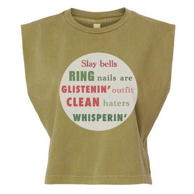 Slay Bells Ring Saying Garment-Dyed Women's Muscle Tee