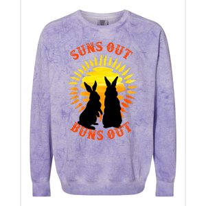 Summer Bunny Rabbits Suns Out Bun Out Great Gift Colorblast Crewneck Sweatshirt