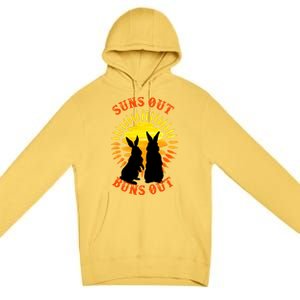 Summer Bunny Rabbits Suns Out Bun Out Great Gift Premium Pullover Hoodie