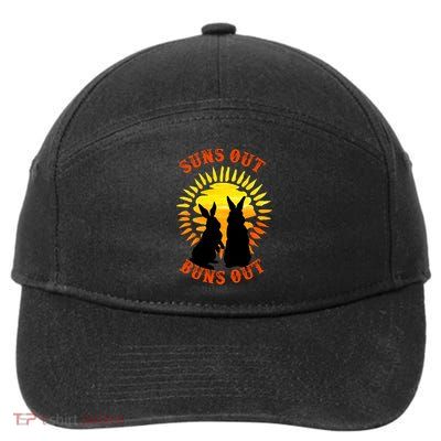 Summer Bunny Rabbits Suns Out Bun Out Great Gift 7-Panel Snapback Hat