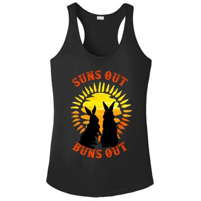 Summer Bunny Rabbits Suns Out Bun Out Great Gift Ladies PosiCharge Competitor Racerback Tank