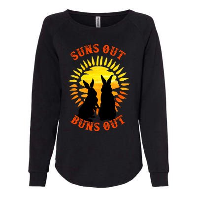 Summer Bunny Rabbits Suns Out Bun Out Great Gift Womens California Wash Sweatshirt