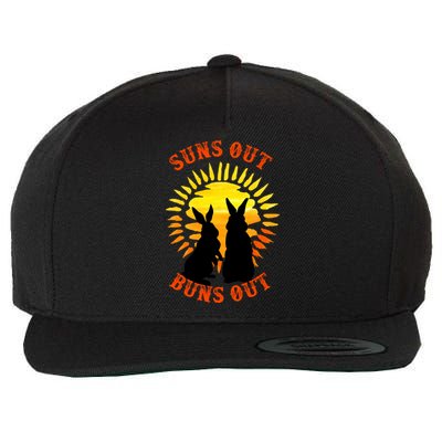 Summer Bunny Rabbits Suns Out Bun Out Great Gift Wool Snapback Cap