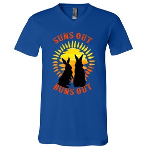 Summer Bunny Rabbits Suns Out Bun Out Great Gift V-Neck T-Shirt