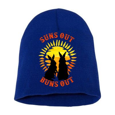 Summer Bunny Rabbits Suns Out Bun Out Great Gift Short Acrylic Beanie