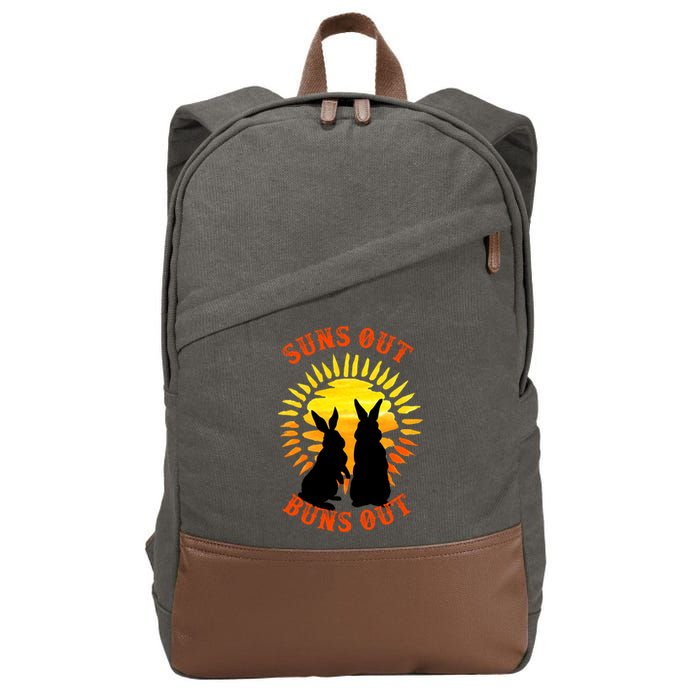 Summer Bunny Rabbits Suns Out Bun Out Great Gift Cotton Canvas Backpack