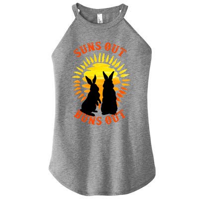 Summer Bunny Rabbits Suns Out Bun Out Great Gift Women’s Perfect Tri Rocker Tank