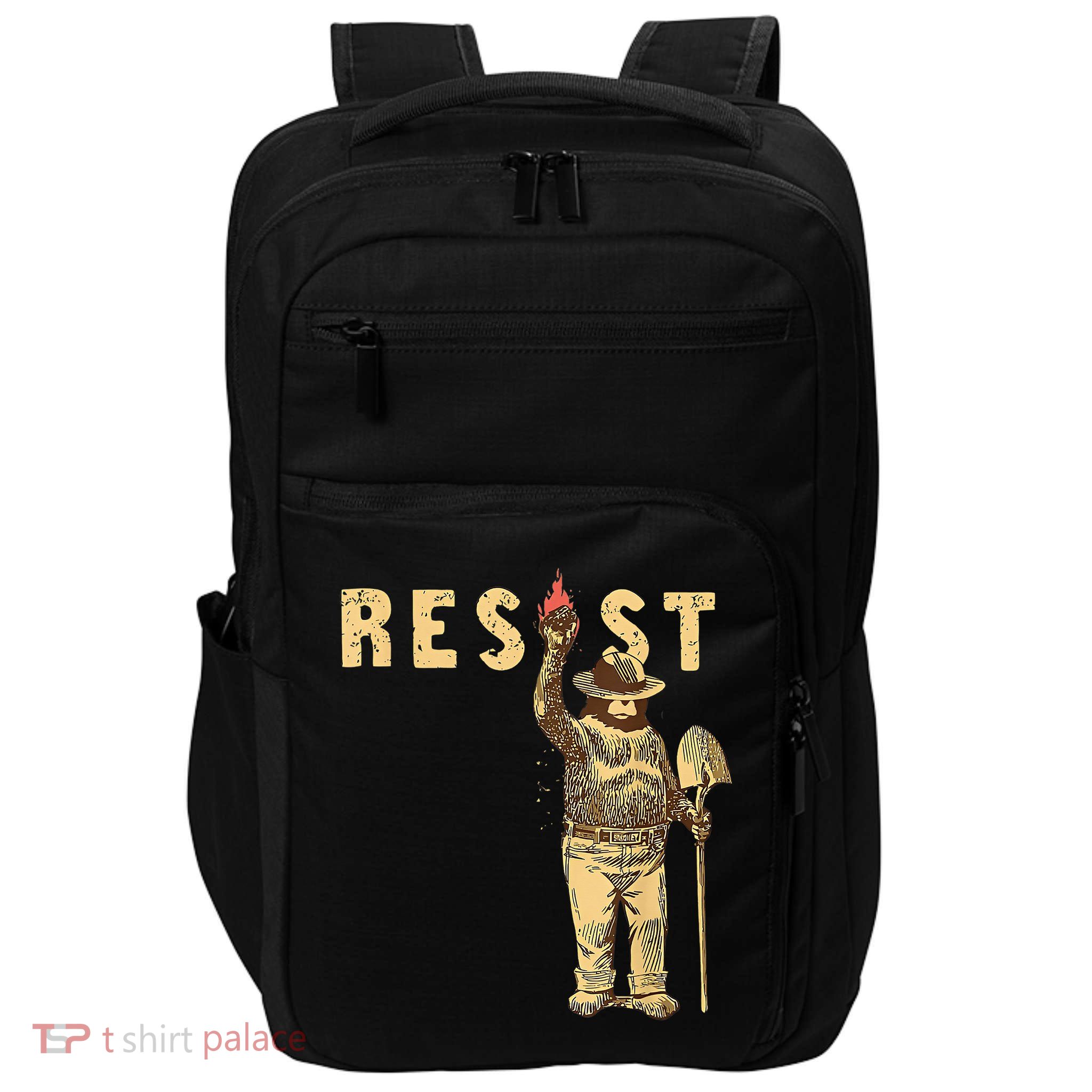 Smokey Bear Resist Anti Trump Environtal Activism Impact Tech Backpack