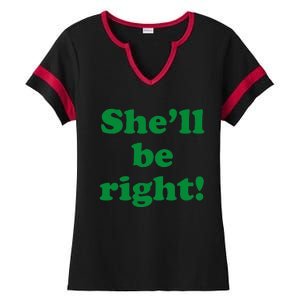 SheLl Be Right! Australia Aussie For Australian Slang Ladies Halftime Notch Neck Tee