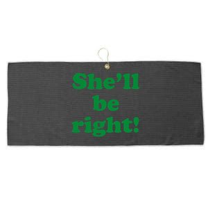 SheLl Be Right! Australia Aussie For Australian Slang Large Microfiber Waffle Golf Towel