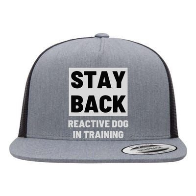 Stay Back Reactive Dog Walking Flat Bill Trucker Hat