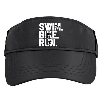 Swim Bike Run Triathlon Triathlete Athletics Gift Adult Drive Performance Visor