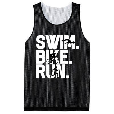 Swim Bike Run Triathlon Triathlete Athletics Gift Mesh Reversible Basketball Jersey Tank