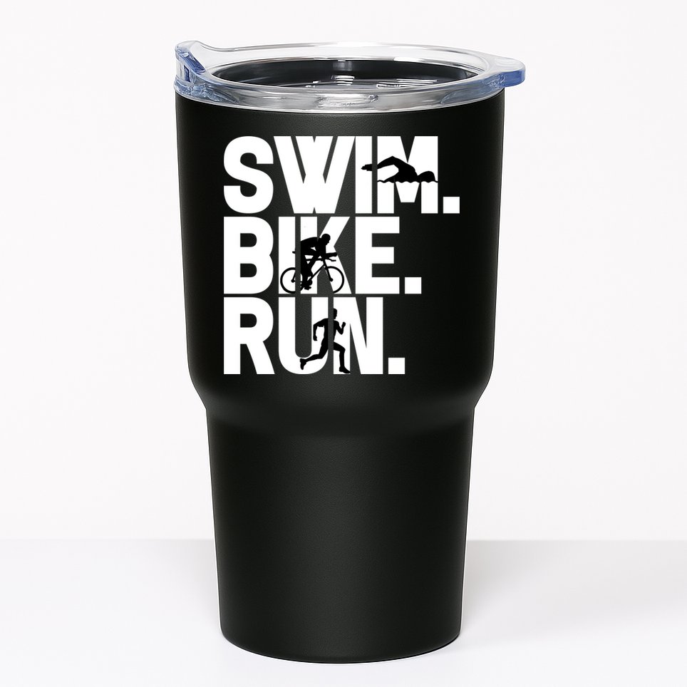 Swim Bike Run Triathlon Triathlete Athletics Gift Tumbler