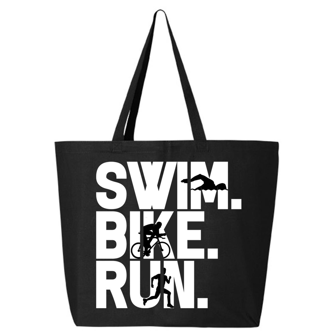 Swim Bike Run Triathlon Triathlete Athletics Gift 25L Jumbo Tote