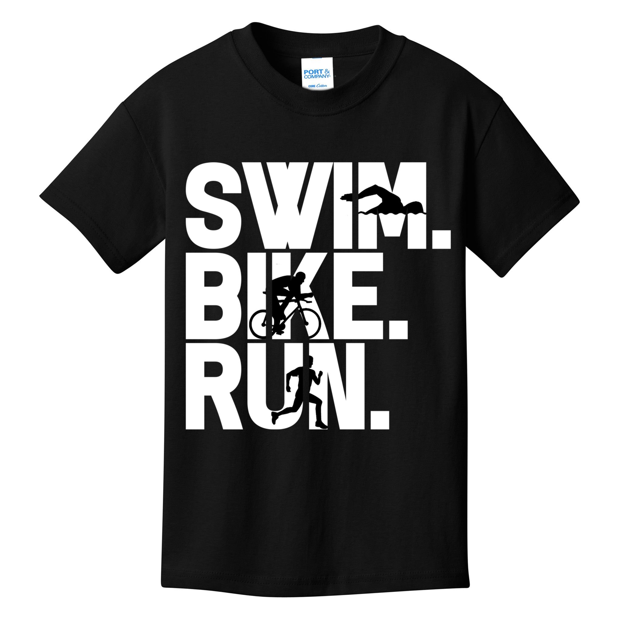 Swim Bike Run Triathlon Triathlete Athletics Gift Kids T-Shirt