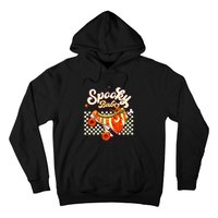 Spooky Babe Retro Halloween Orange Roller Skates Funny Pumpkin Gift Hoodie