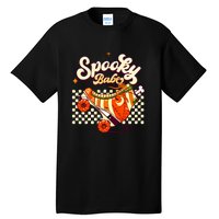 Spooky Babe Retro Halloween Orange Roller Skates Funny Pumpkin Gift Tall T-Shirt