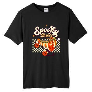 Spooky Babe Retro Halloween Orange Roller Skates Funny Pumpkin Gift Tall Fusion ChromaSoft Performance T-Shirt