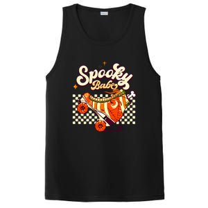 Spooky Babe Retro Halloween Orange Roller Skates Funny Pumpkin Gift PosiCharge Competitor Tank