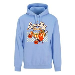 Spooky Babe Retro Halloween Orange Roller Skates Funny Pumpkin Gift Unisex Surf Hoodie