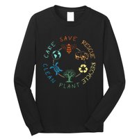 Save Bees Rescue Animals Recycle Plastic Earth Day 2024 Long Sleeve Shirt