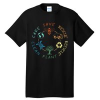 Save Bees Rescue Animals Recycle Plastic Earth Day 2024 Tall T-Shirt