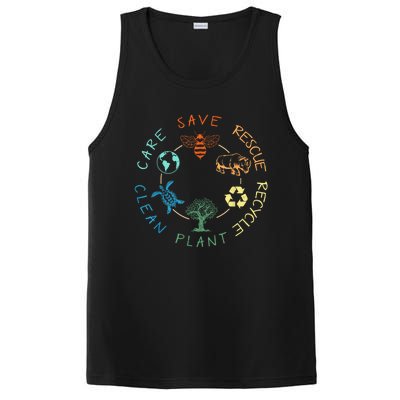 Save Bees Rescue Animals Recycle Plastic Earth Day 2024 PosiCharge Competitor Tank