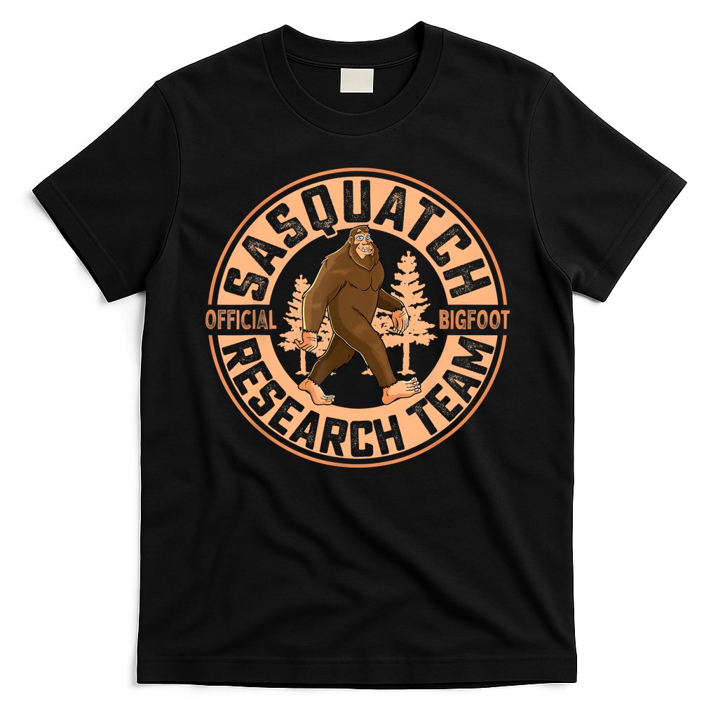 Sasquatch Bigfoot Research Team Men Women Kids T-Shirt