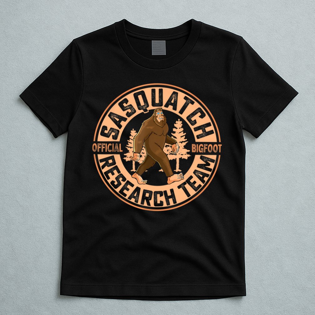 Sasquatch Bigfoot Research Team Men Women Kids T-Shirt